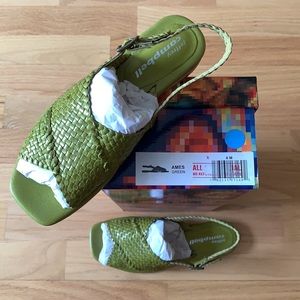 ❗️LAST CHANCE❗️All Leather💚Woven Square toe sandals